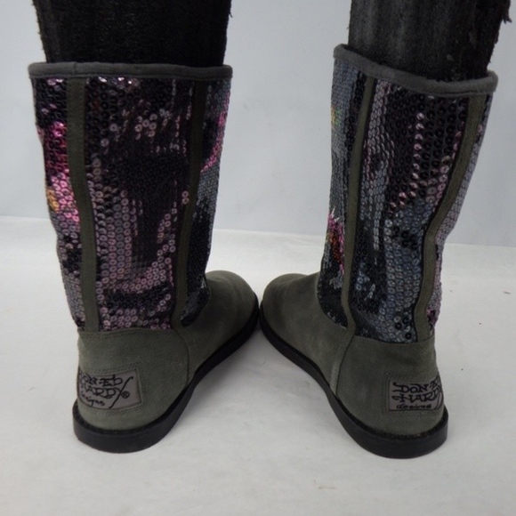 Ed Hardy Sequin Boots - Picture 3 of 6